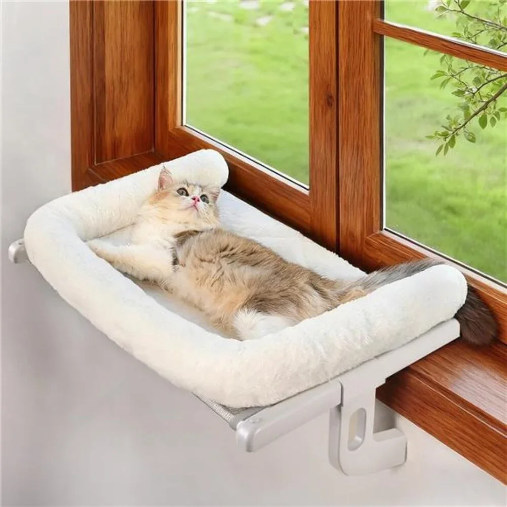 Cat window sill perch hammock bed large cats kittens adjustable no suction seat